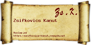 Zsifkovics Kanut névjegykártya